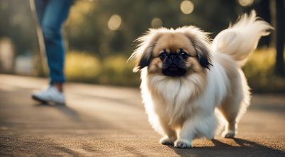 Pekingese Walking